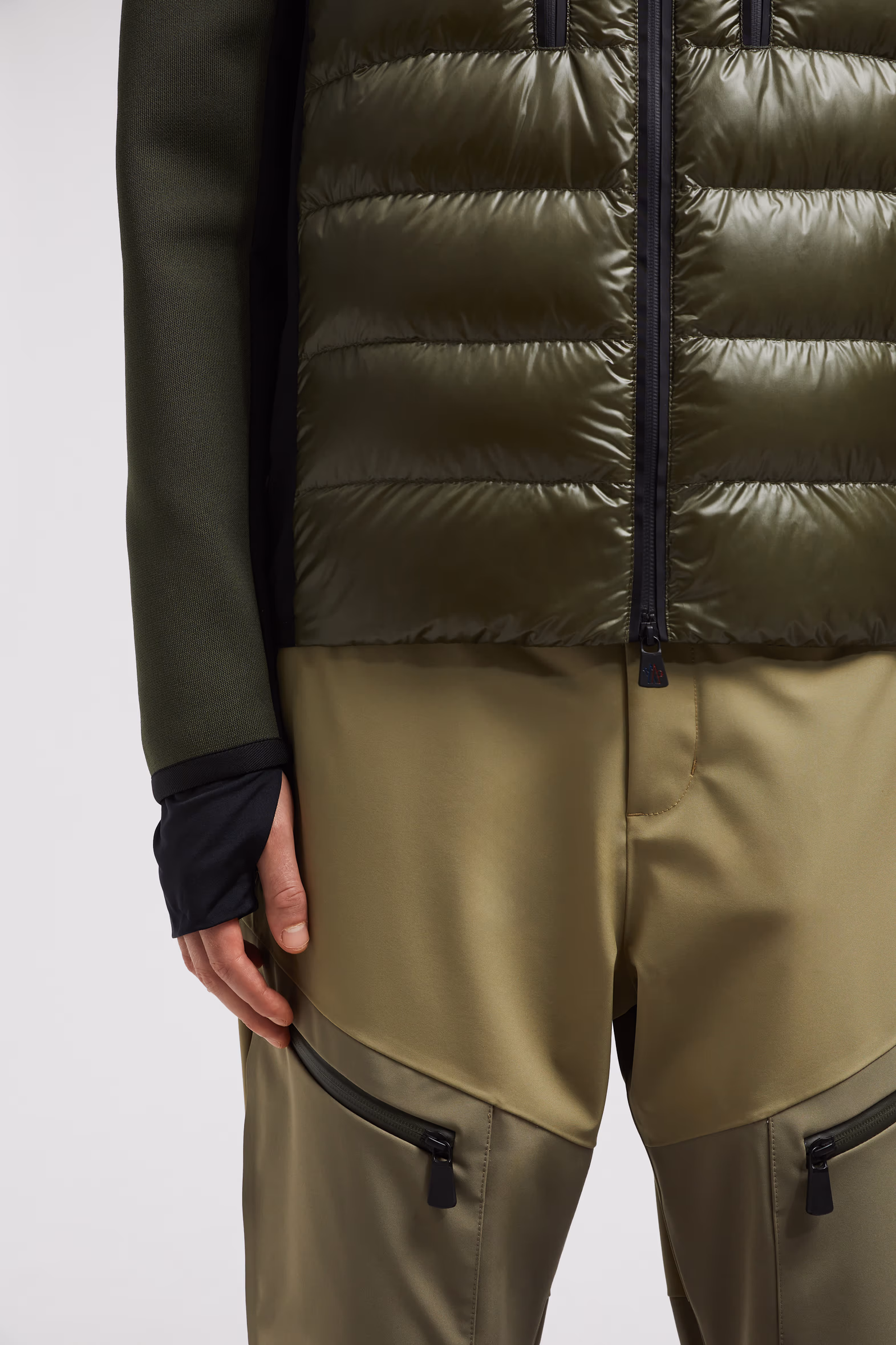 Padded Zip-Up Hoodie Men Green Moncler 6